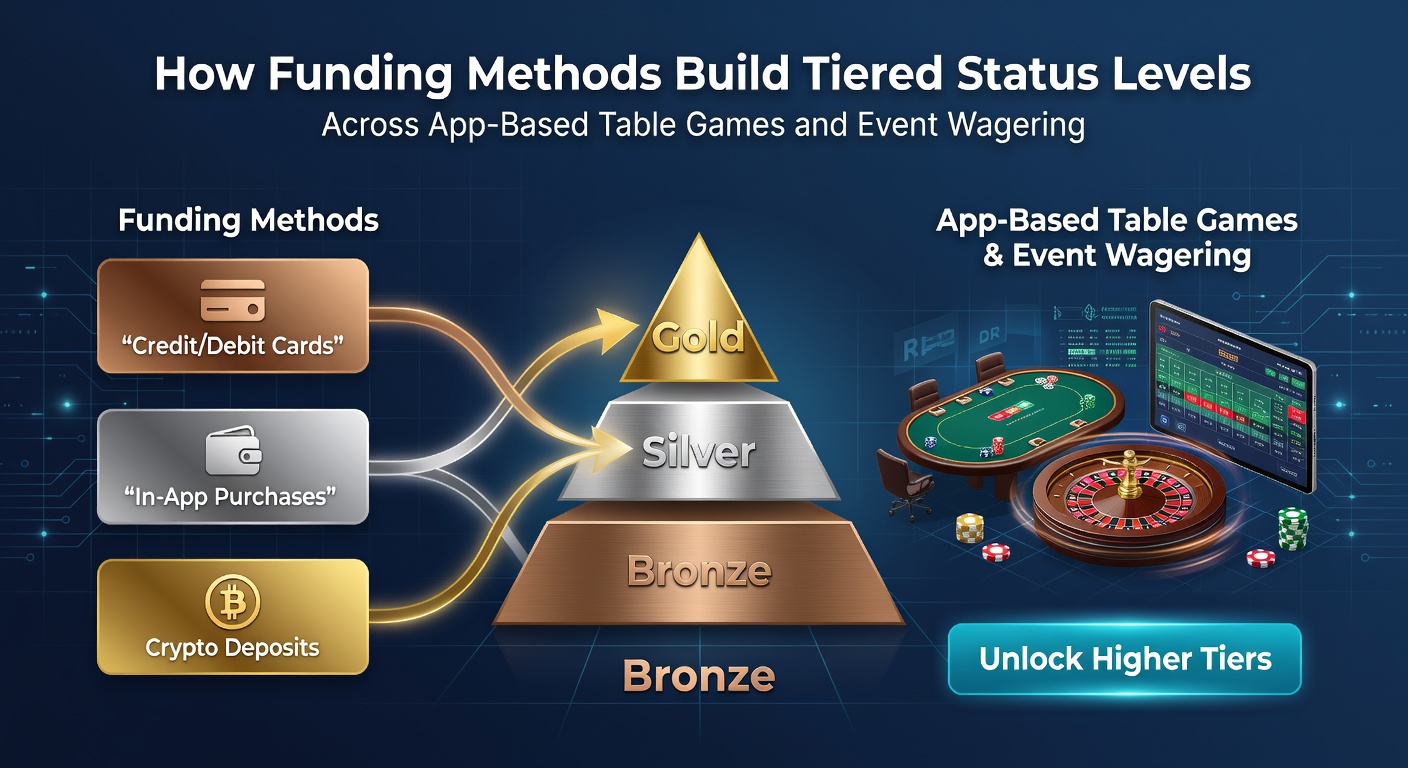 Darstellung von Zahlungsflüssen in mobilen Casino-Apps mit gestaffelten VIP-Leveln